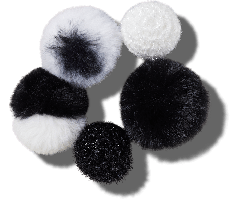 Black and White Puff 5 Pack