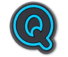 Blue Alphabet Q