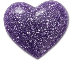 3D Glitter Purple Heart