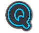 Blue Alphabet Q