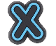 Blue Alphabet X