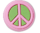 Pink And Green Peace Sign